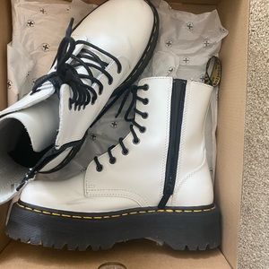 White dr martens boots